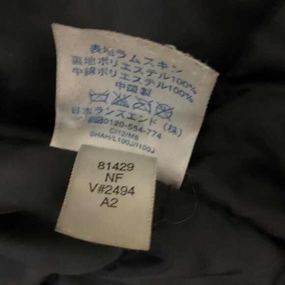 Vintage LANDS END Leather Blazer Coat Jacket Black Lined Wool Men SZ Med - Picture 5 of 10